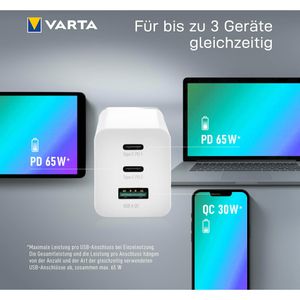 Produktbild für USB-Ladegerät Varta High Speed 57956, 65 Watt