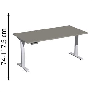 Produktbild für Schreibtisch Geramöbel Elevate Home, onyx / silber