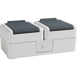 Produktbild für Steckdose Jung 8220 W, WG 800, IP44, Aufputz