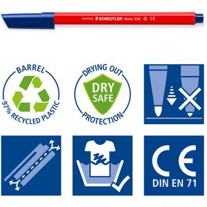 Produktbild für Filzstifte Staedtler Noris 326-2