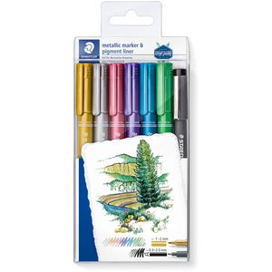 Metallic-Stifte Staedtler 8323, farbig sortiert