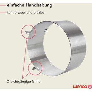 Produktbild für Tortenring wenco 555005, backofenfest, aus Edelstahl