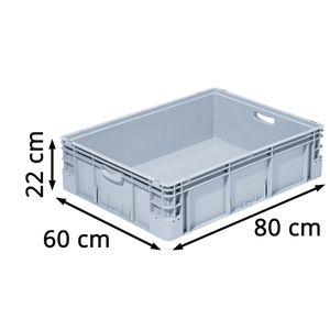 Produktbild für Eurobox Alpha-Paletten Silverline, grau, 90 Liter