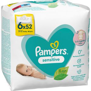 Feuchttücher Pampers Sensitive, 312 Tücher