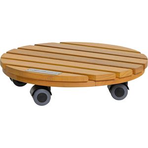 Produktbild für Pflanzenroller Lechuza Natural Wood 16782, für innen und außen