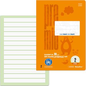 Produktbild für Schulheft Staufen Premio, 040780002, für 2. Klasse, A5