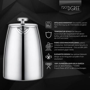 Produktbild für Kaffeebereiter 720DGREE French Sunrise silber
