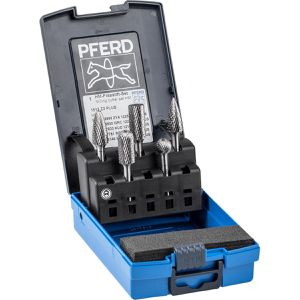 Fräser PFERD-TOOLS SET 1512 Z3P 5TLG, HM Frässtifte, 6mm