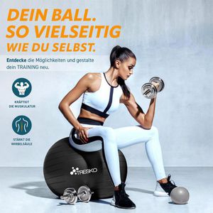 Produktbild für Gymnastikball Tresko Anti-Burst, mit Luftpumpe