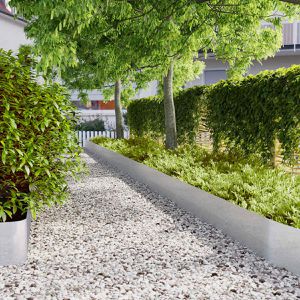 Produktbild für Rasenkante vidaXL 860171, silber, UV-beständig, flexibel