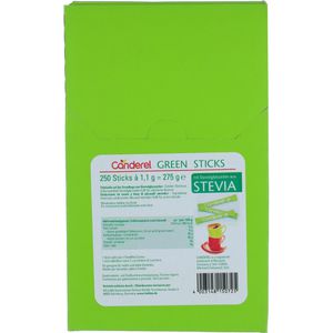 Produktbild für Zuckersticks Canderel Green Stevia, weißer Zucker