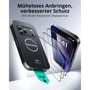 Produktbild für Displayschutzfolie ESR Tempered-Glass, 9H