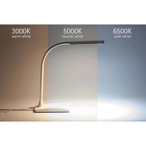 Produktbild für Schreibtischlampe Maul Maulpearly, weiß, LED, dimmbar