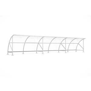 Produktbild für Fahrradunterstand WSM Bamberg B 1/12, silber, aus Metall