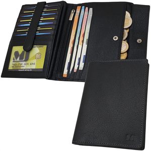 Produktbild für Portemonnaie MJ-Design-Germany schwarz, aus Echt Leder