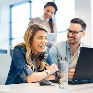 Produktbild für Trinkflasche Relaxdays 10029992, mit Hülle