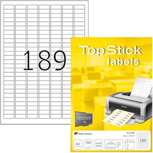 Universaletiketten TopStick labels, 8780, weiß