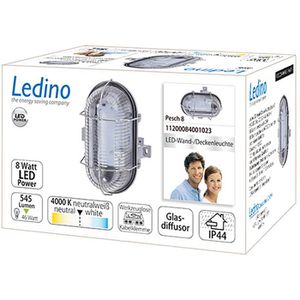 Produktbild für Kellerlampe Ledino Pesch 8, IP44 Spritzwasserschutz