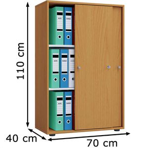 Produktbild für Schiebetürenschrank VCM Lona XL, Holz