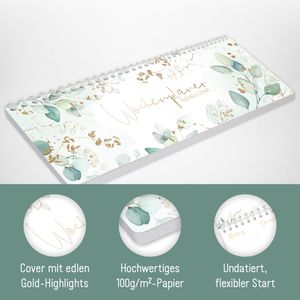 Produktbild für Tischkalender Häfft 8452-9, Blattgold, Wochenkalender quer