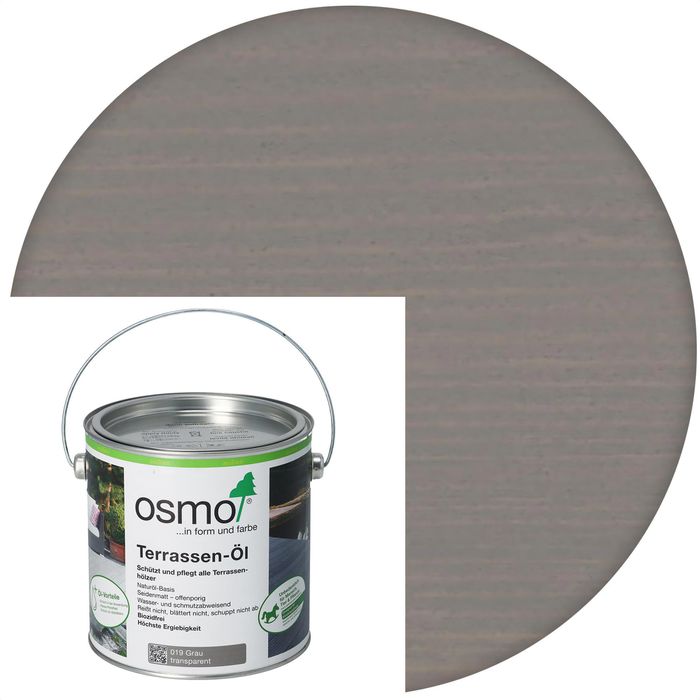 Osmo Holzl Terrassen-l, 2,5l, auen, seidenmatt, 019 grau  Bttcher AG