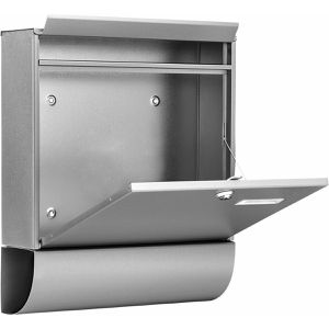 Produktbild für Briefkasten Burg-Wächter Borkum Set 3877 Ni silber, Edelstahl