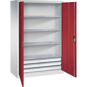 Werkzeugschrank CP-Möbel 8932-503, aus Metall, grau / rot