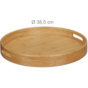 Produktbild für Serviertablett Relaxdays 10020235, rund, Ø 38,5cm