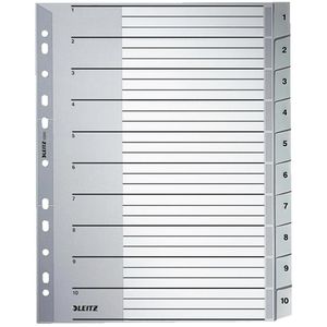 Register Leitz 1280-00-00, A4 Überbreite, 1-10