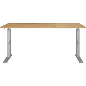 Produktbild für Schreibtisch Germania Mailand, 7911-641, eiche / silber
