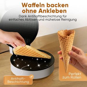 Produktbild für Waffeleisen Clatronic HA3833 Hörnchenautomat, 1200 Watt