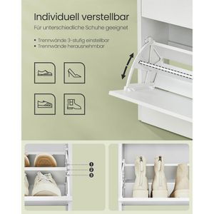 Produktbild für Schuhschrank Vasagle LBC048W01, weiß
