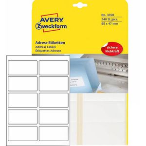 Produktbild für Adressetiketten Zweckform 3350, weiß