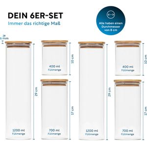 Produktbild für Vorratsglas Clidor mit Bambusdeckel