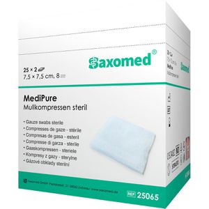Produktbild für Mullkompressen Saxomed MediPure, aus Baumwolle, steril