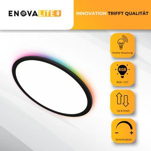 Produktbild für LED-Panel Enovalite ELED300250, schwarz, Ø 29 cm