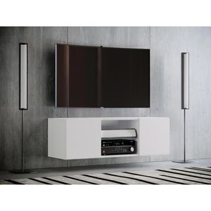 Produktbild für Lowboard VCM Jusa 115, aus Holz, grifflos, weiß