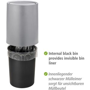Produktbild für Mülleimer Wenko Atri, grau