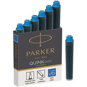 Füllerpatronen Parker 1950409 Quink Mini, blau