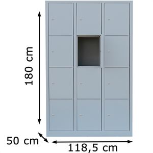 Produktbild für Schließfachschrank ClassiX X-523430, lichtgrau