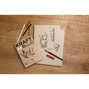 Produktbild für Kraftpapier Clairefontaine 975814C, braun, A5