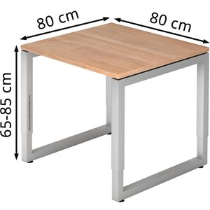 Produktbild für Schreibtisch Hammerbacher R-Serie, nussbaum / silber