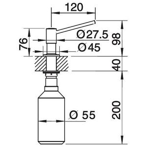 Produktbild für Spülmittelspender BLANCO Torre 512593, verchromt