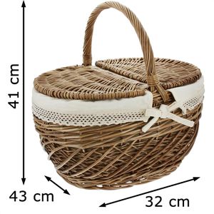 Produktbild für Einkaufskorb Frank-Flechtwaren 102441 Picknickkorb, braun