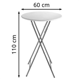 Produktbild für Stehtisch CASARIA 108092, grau, Ø 60 cm, klappbar