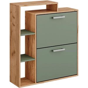 Produktbild für Schuhschrank Vicco Orlando, eiche / grün