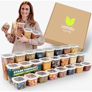 Vorratsdose uandu 24 Mix weiß, aus Kunststoff