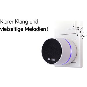 Produktbild für Türgong Grothe Calima 400E, mit LED-Blinken, 500m Funk