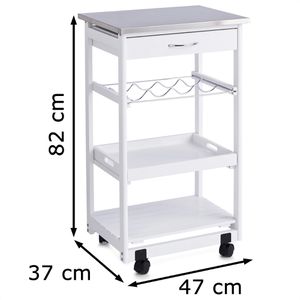 Produktbild für Küchenwagen Zeller 13772, weiß, mit Schublade