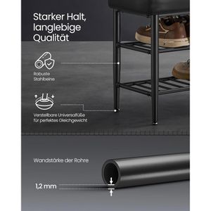 Produktbild für Schuhbank Vasagle EKHO, schwarz, aus Metall